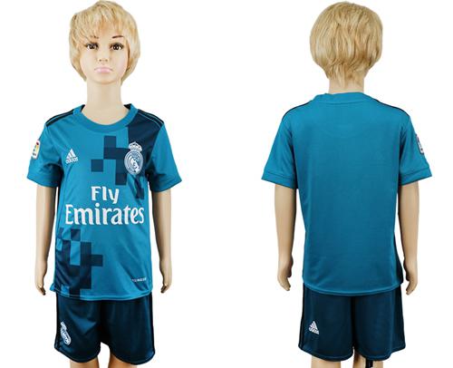 Real Madrid Blank Sec Away Kid Soccer Club Jersey - Click Image to Close